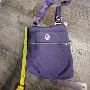 Baggallini Purple Crossbody Bag with Silver Accents